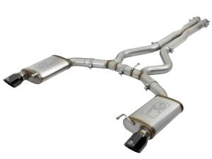 Afe - Advance Flow Engineering - 49-33072-1B | AFE Power MACH Force-Xp 3 IN 304 Stainless Steel Cat-Back Exhaust System w/Black Tip (2015-2017 Mustang V8-5.0L/V6-3.7L) - Image 3