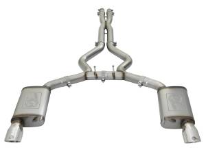 49-33072-1P | AFE Power MACH Force-Xp 3 IN 304 Stainless Steel Cat-Back Exhaust System w/Polished Tip (2015-2017 Mustang V8-5.0L/V6-3.7L)