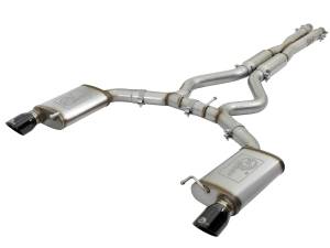 Afe - Advance Flow Engineering - 49-33087-B | AFE Power MACH Force-Xp 304 Stainless Steel Cat-Back Exhaust w/ Resonator Black Tip (2015-2017 Mustang V8-5.0L/V6-3.7L) - Image 3