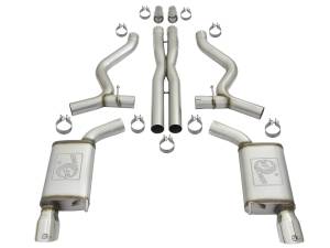 Afe - Advance Flow Engineering - 49-33087-P | AFE Power MACH Force-Xp 304 Stainless Steel Cat-Back Exhaust w/ Resonator Polished Tip (2015-2017 Mustang V8-5.0L/V6-3.7L) - Image 2