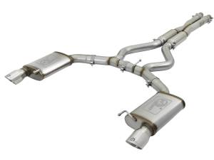 Afe - Advance Flow Engineering - 49-33087-P | AFE Power MACH Force-Xp 304 Stainless Steel Cat-Back Exhaust w/ Resonator Polished Tip (2015-2017 Mustang V8-5.0L/V6-3.7L) - Image 3