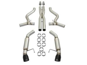 Afe - Advance Flow Engineering - 49-33088-B | AFE Power MACH Force-Xp 304 Stainless Steel Cat-Back Exhaust System w/ Muffler Black Tip (2015-2017 Mustang V8-5.0L/V6-3.7L) - Image 2