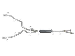 Afe - Advance Flow Engineering - 49-33094-P | AFE Power Rebel Series Cat-Back Exhaust System w/ Polished Tip (2017-2019 F150 Pickup V6-3.5L tt) - Image 2