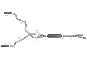 Afe - Advance Flow Engineering - 49-33095-B | AFE Power MACH Force-Xp Cat-Back Exhaust System w/ Dual Hi-Tuck Black Tips  (2017-2019 F150 Pickup V6-3.5L tt) - Image 2