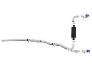 Afe - Advance Flow Engineering - 49-33103-L | AFE Power Takeda 3 IN 304 Stainless Steel Cat-Back Exhaust System w/ Blue Flame Tip (2016-2018 Focus RS L4-2.3L t) - Image 2