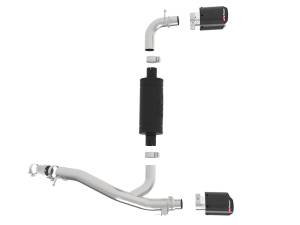 Afe - Advance Flow Engineering - 49-33104-C | AFE Power Takeda 3 IN 304 Stainless Steel Axle-Back Exhaust System w/ Carbon Fiber Tip (2016-2018 Focus RS L4-2.3L t) - Image 2