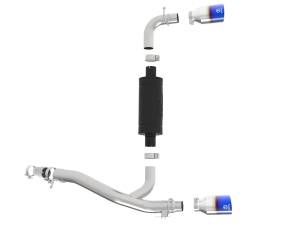 Afe - Advance Flow Engineering - 49-33104-L | AFE Power Takeda 3 IN 304 Stainless Steel Axle-Back Exhaust System w/ Blue Flame Tip (2016-2018 Focus RS L4-2.3L t) - Image 2
