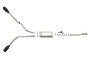 Afe - Advance Flow Engineering - 49-33123-B | AFE Power Gemini XV 3 IN 304 Stainless Steel Cat-Back Exhaust System w/ Cut-Out Black (2015-2020 F150 Pickup V6-2.7L/3.5L tt/V8-5.0L) - Image 2