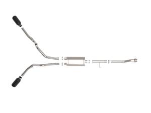Afe - Advance Flow Engineering - 49-33126-B | aFe Power Vulcan Series 3 Inch 304 Stainless Steel Cat-Back Exhaust Dual Rear Side Exit With Black Tip For Ford F-150 V6-2.7L (tt)/3.5L (tt)/V8-5.0L - Image 2