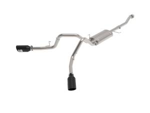 49-33126-B | aFe Power Vulcan Series 3 Inch 304 Stainless Steel Cat-Back Exhaust Dual Rear Side Exit With Black Tip For Ford F-150 V6-2.7L (tt)/3.5L (tt)/V8-5.0L