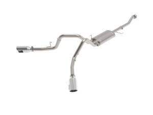 49-33126-P | aFe Power Vulcan Series 3 Inch 304 Stainless Steel Cat-Back Exhaust Dual Rear Side Exit With Polished Tip For Ford F-150 V6-2.7L (tt)/3.5L (tt)/V8-5.0L