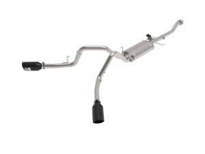 49-33129-B | aFe Power Gemini XV 3 Inch 304 Stainless Steel Cat-Back Exhaust System With Cut-Out Black For Ford F-150 V6-2.7L (tt)/3.5L (tt)/V8-5.0L