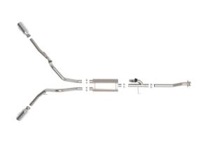 Afe - Advance Flow Engineering - 49-33129-P | aFe Power Gemini XV 3 Inch 304 Stainless Steel Cat-Back Exhaust System With Cut-Out Polished For Ford F-150 V6-2.7L (tt)/3.5L (tt)/V8-5.0L - Image 2