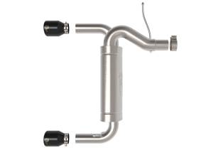 49-33137-B | aFe Power Vulcan Series 3 Inch To 2-1/2 Inch Stainless Steel Axle-Back Exhaust System With Black Tip Ford Bronco L4-2.3L (t)/V6-2.7L (tt)