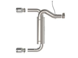 49-33137-P | aFe Power Vulcan Series 3 Inch To 2-1/2 Inch Stainless Steel Axle-Back Exhaust System With Polished Tip Ford Bronco L4-2.3L (t)/V6-2.7L (tt)