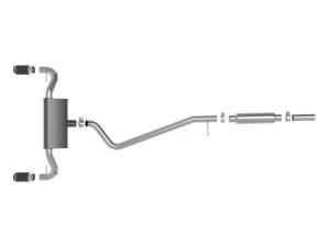 Afe - Advance Flow Engineering - 49-33142-C | aFe Power Vulcan Series 2-1/2 Inch 304 Stainless Steel Cat-Back Exhaust System With Carbon Fiber Tip For Ford Bronco Sport L3-1.5L (t)/L4-2.0L (t) - Image 2