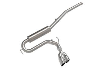 49-33144-P | aFe Power Rebel Series 2-1/2 Inch Stainless Steel Cat-Back Exhaust System With Polished Tip For Ford Maverick L4-2.0L (t) AWD