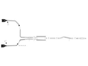 Afe - Advance Flow Engineering - 49-34104-B | aFe Power Vulcan Series 3 Inch to Dual 2-1/2 Inch 304 Stainless Steel Cat-Back Exhaust System For GM Silverado/Sierra 1500 V6-4.3L/V8-5.3L | Black Tips - Image 2