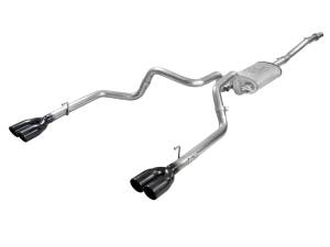 49-34104-B | aFe Power Vulcan Series 3 Inch to Dual 2-1/2 Inch 304 Stainless Steel Cat-Back Exhaust System For GM Silverado/Sierra 1500 V6-4.3L/V8-5.3L | Black Tips