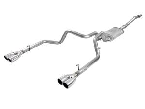 49-34104-P | aFe Power Vulcan Series 3 Inch to Dual 2-1/2 Inch 304 Stainless Steel Cat-Back Exhaust System For GM Silverado/Sierra 1500 V6-4.3L/V8-5.3L | Polished Tips