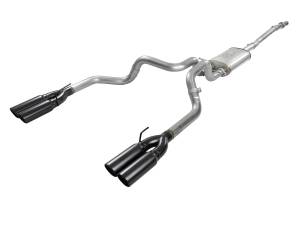 49-34105-B | aFe Power Vulcan Series 3 Inch Dual 3 Inch 304 Stainless Steel Cat-Back Exhaust System For GM Silverado/Sierra 1500 19-26 V8-5.3L | Black Tips