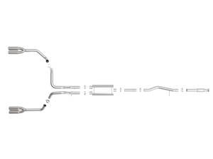 Afe - Advance Flow Engineering - 49-34105-P | aFe Power Vulcan Series 3 Inch Dual 3 Inch 304 Stainless Steel Cat-Back Exhaust System For GM Silverado/Sierra 1500 19-26 V8-5.3L | Polished Tips - Image 2