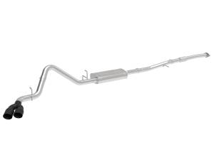 49-34109-B | aFe Power Vulcan Series 3 Inch 304 Stainless Steel Cat-Back Exhaust System For GM Silverado/Sierra 1500 L4-2.7L (t) | Black Tips