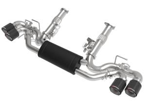 49-34124-C | aFe Power MACH Force-Xp 304 Stainless Steel Cat-Back Exhaust With Muffler Carbon (With NPP) For Chevrolet Corvette (C8) V8-6.2L | Carbon Fiber Tips