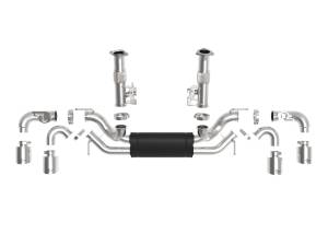 Afe - Advance Flow Engineering - 49-34124-P | aFe Power MACH Force-Xp 304 Stainless Steel Cat-Back Exhaust With Muffler Polished (With NPP) For Chevrolet Corvette (C8) V8-6.2L | Polished Tips - Image 2