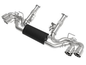 49-34124-P | aFe Power MACH Force-Xp 304 Stainless Steel Cat-Back Exhaust With Muffler Polished (With NPP) For Chevrolet Corvette (C8) V8-6.2L | Polished Tips