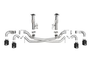 Afe - Advance Flow Engineering - 49-34124NM-B | aFe Power MACH Force-Xp 304 Stainless Steel Cat-Back Exhaust Without Muffler Black (With NPP) For Chevrolet Corvette (C8) V8-6.2L | Black Tips - Image 2