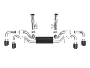 Afe - Advance Flow Engineering - 49-34127-C | aFe Power MACH Force-Xp 304 Stainless Steel Cat-Back Exhaust With Muffler Carbon (With NPP) Chevrolet Corvette (C8) V8-6.2L | Carbon Fiber Tips - Image 2