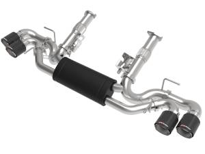 49-34127-C | aFe Power MACH Force-Xp 304 Stainless Steel Cat-Back Exhaust With Muffler Carbon (With NPP) Chevrolet Corvette (C8) V8-6.2L | Carbon Fiber Tips