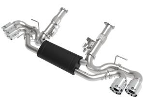 49-34127-P | aFe Power MACH Force-Xp 304 Stainless Steel Cat-Back Exhaust With Muffler Polished (With NPP) Chevrolet Corvette (C8) V8-6.2L | Polished Tips