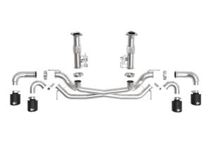 Afe - Advance Flow Engineering - 49-34127NM-B | aFe Power MACH Force-Xp 304 Stainless Steel Cat-Back Exhaust Without Muffler Black (With NPP) For Chevrolet Corvette (C8) V8-6.2L | Black Tips - Image 2