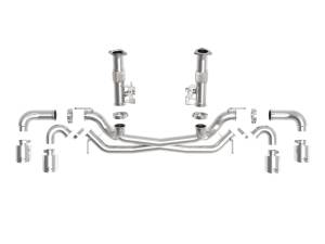 Afe - Advance Flow Engineering - 49-34127NM-P | aFe Power MACH Force-Xp 304 Stainless Steel Cat-Back Exhaust Without Muffler Polished (With NPP) For Chevrolet Corvette (C8) V8-6.2L | Polished Tips - Image 2