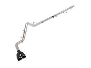 49-34129-B | AFE Power Rebel XD Series 3 IN 304 Stainless Steel DPF-Back Exhaust w/Dual Black Tips (2020-2021 Silverado, Sierra 1500 L6-3.0L td)