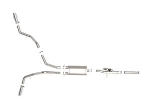 Afe - Advance Flow Engineering - 49-34131-P | AFE Power Gemini XV 3 IN 304 Stainless Steel Cat-Back Exhaust System w/ Cut-Out Polished (2009-2018 Silverado, Sierra 1500 V6-4.3/V8-4.8/5.3L) - Image 2