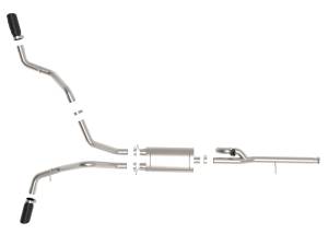 Afe - Advance Flow Engineering - 49-34132-B | AFE Power Gemini XV 3 IN 304 Stainless Steel Cat-Back Exhaust System w/ Cut-Out Black (2014-2019 Silverado, Sierra 1500 V6-4.3L/V8-4.8/5.3L) - Image 2