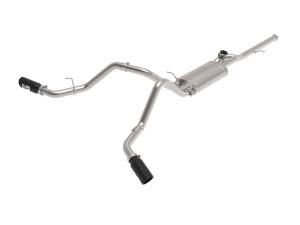 49-34132-B | AFE Power Gemini XV 3 IN 304 Stainless Steel Cat-Back Exhaust System w/ Cut-Out Black (2014-2019 Silverado, Sierra 1500 V6-4.3L/V8-4.8/5.3L)