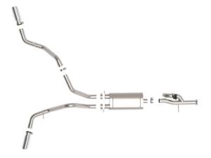 Afe - Advance Flow Engineering - 49-34133-P | AFE Power Gemini XV 3 IN 304 Stainless Steel Cat-Back Exhaust System w/ Cut-Out Polished (2009-2018 Silverado, Sierra 1500 V6-4.3/V8-4.8/5.3L) - Image 2