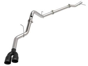 49-34145-B | aFe Power Rebel XD Series 3 Inch 304 Stainless Steel DPF-Back Exhaust With Dual Black Tips For GM Trucks L6-3.0L (td) LZ0