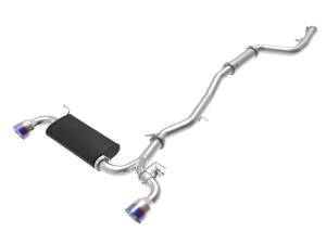 Afe - Advance Flow Engineering - 49-36043-L | Fe Power Takeda 3 Inch to 2-1/2 Inch 304 Stainless Steel Cat-Back Exhaust System With Blue Flame Tip For Toyota GR Supra (A90) L6-3.0L (t) - Image 1