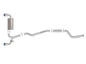 Afe - Advance Flow Engineering - 49-36050-L | AFE Power Takeda 3 IN to 2-1/2 IN 304 Stainless Steel Cat-Back Exhaust System w/ Blue Tip (2021-2024 GR Supra A90 L4-2.0L t) - Image 2