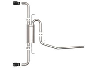 Afe - Advance Flow Engineering - 49-36053-B | AFE Power Takeda 2-1/4 IN to 2-1/2 IN 304 Stainless Steel Cat-Back Exhaust w/ Black Tip (2019-2024 RAV4 L4-2.5L) - Image 2
