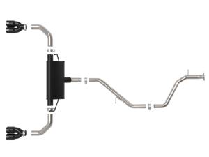 Afe - Advance Flow Engineering - 49-36054-B | aFe Power Takeda 2 Inch To 2-1/2 Inch 304 Stainless Steel Cat-Back Exhaust With Black Tip For Lexus UX200/UX250h L4-2.0L - Image 2