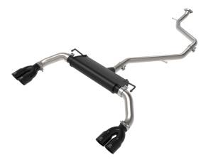 49-36054-B | aFe Power Takeda 2 Inch To 2-1/2 Inch 304 Stainless Steel Cat-Back Exhaust With Black Tip For Lexus UX200/UX250h L4-2.0L