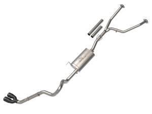 49-36061-B | aFe Power Vulcan Series 2-1/2 Inch to 3 Inch Stainless Steel Cat-Back Exhaust System With Black Tip For Toyota Tundra V6-3.4L (tt)