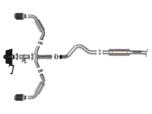 Afe - Advance Flow Engineering - 49-36067-C | aFe Power Gemini XV 3 Inch To 2-1/2 Inch 304 Stainless Steel Cat-Back Exhaust System With Cut-Out Polished For Toyota GR Corolla L3-1.6L (t) - Image 2