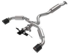 49-36067-C | aFe Power Gemini XV 3 Inch To 2-1/2 Inch 304 Stainless Steel Cat-Back Exhaust System With Cut-Out Polished For Toyota GR Corolla L3-1.6L (t)